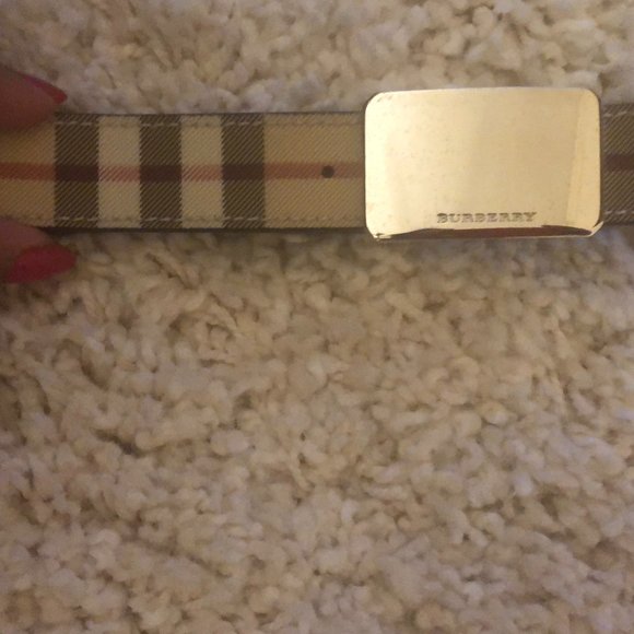 BURBERRY Skinny Coated Canvas Belt - Picture 2 of 3